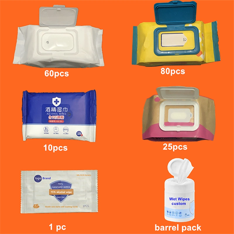 Surface Cleaning Disposable Medical Disinfectant and Detergent Wet Wipes